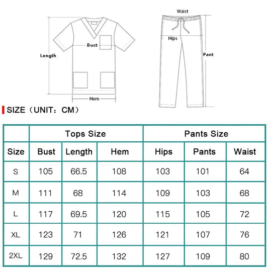 Women's Medical Uniform Elastic Scrub Set